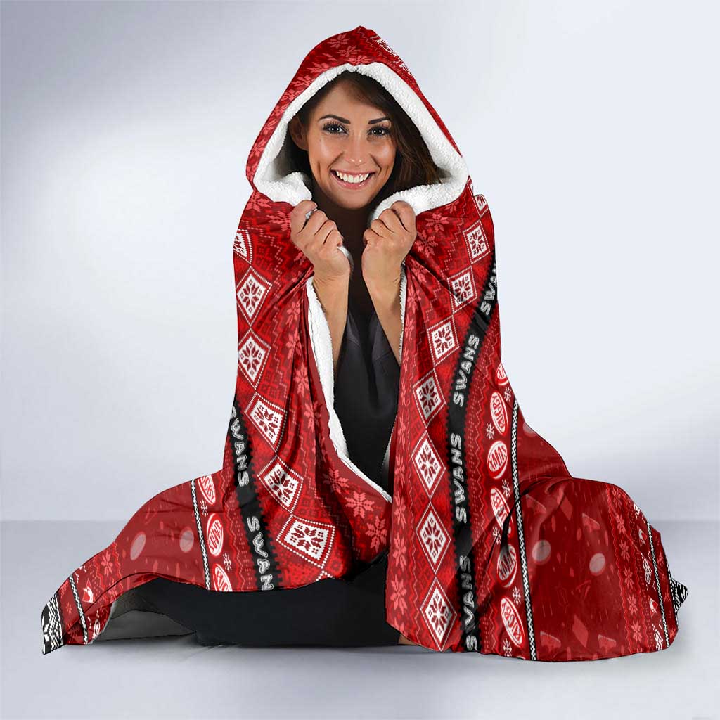 Swans Football Xmas Hooded Blanket Australia AFL Mascot