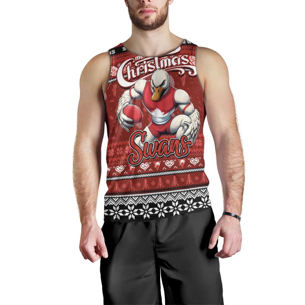 Personalized Swans Football Xmas Men Tank Top Australia AFL Mascot - Vibe Hoodie Shop