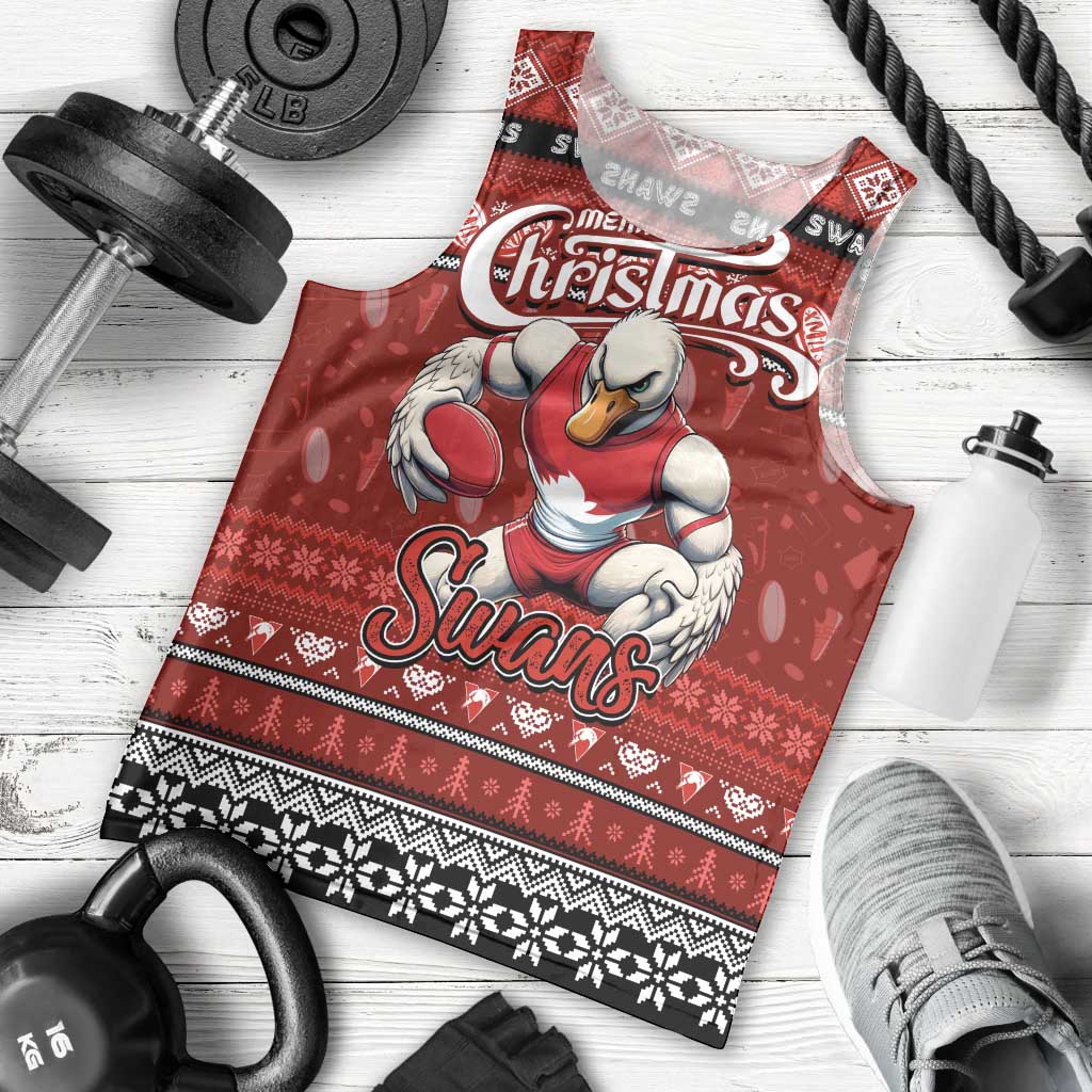 Personalized Swans Football Xmas Men Tank Top Australia AFL Mascot - Vibe Hoodie Shop
