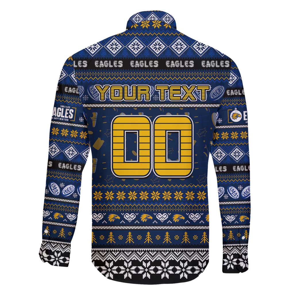Personalized Eagles Rugby Xmas Family Matching Puletasi and Hawaiian Shirt Australia AFL Mascot