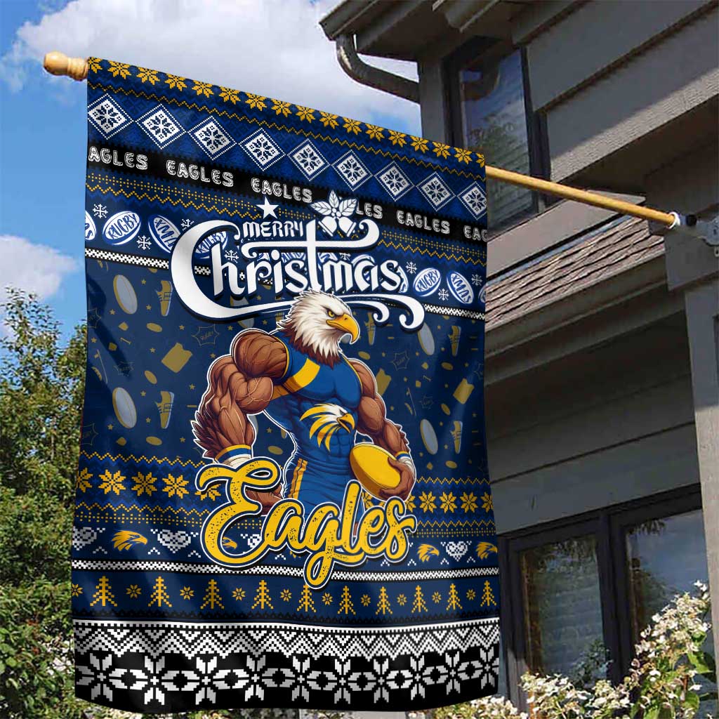 Eagles Football Xmas Garden Flag Australia AFL Mascot - Vibe Hoodie Shop