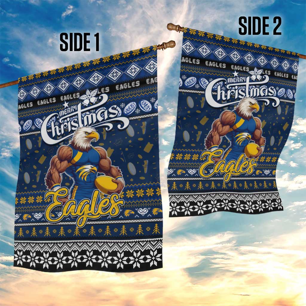 Eagles Football Xmas Garden Flag Australia AFL Mascot - Vibe Hoodie Shop