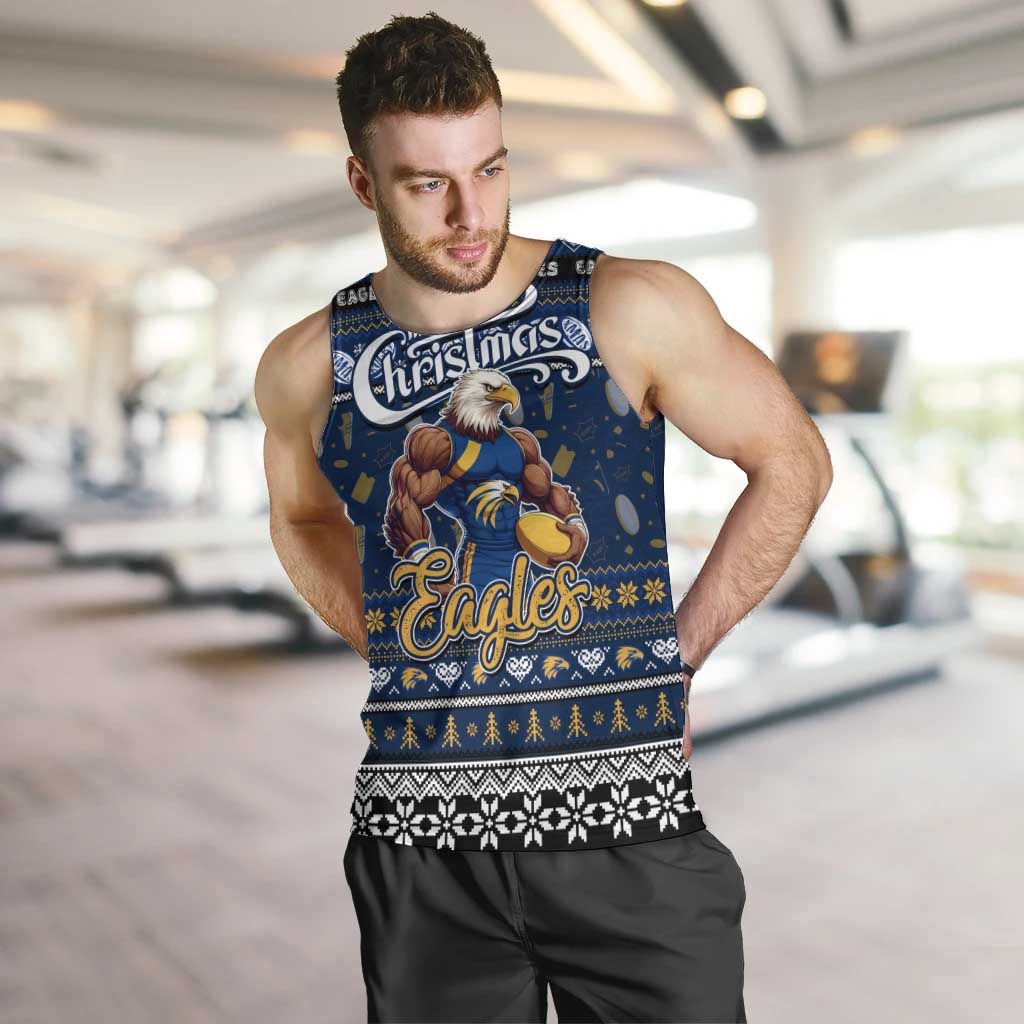 Personalized Eagles Football Xmas Men Tank Top Australia AFL Mascot - Vibe Hoodie Shop