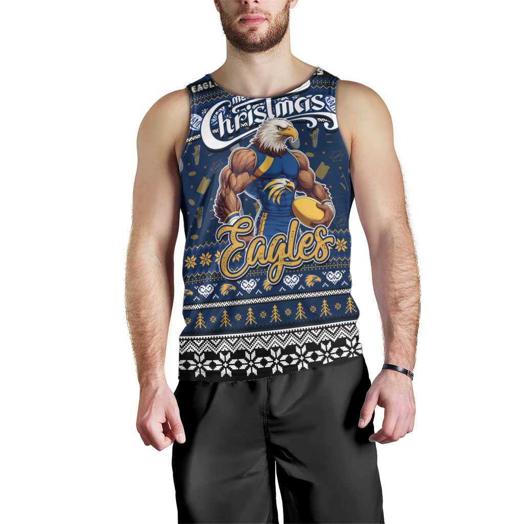 Personalized Eagles Football Xmas Men Tank Top Australia AFL Mascot - Vibe Hoodie Shop