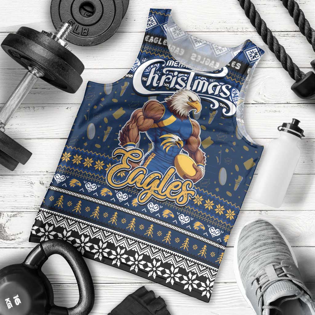 Personalized Eagles Football Xmas Men Tank Top Australia AFL Mascot - Vibe Hoodie Shop