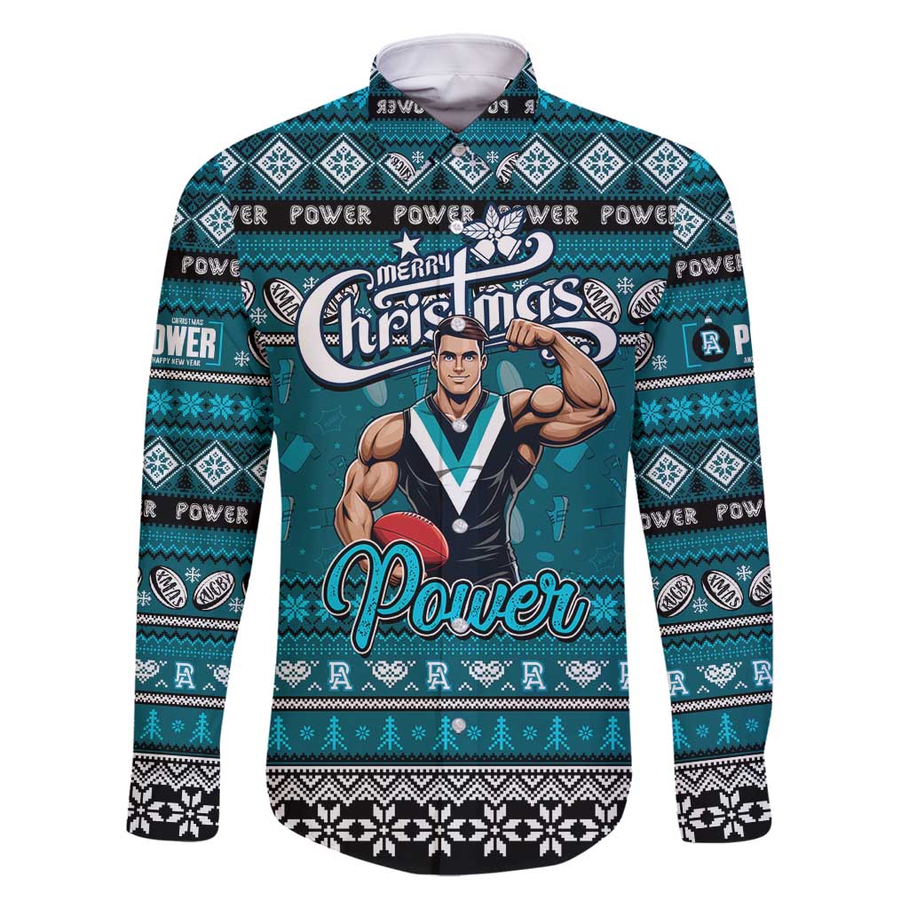 Personalized Power Rugby Xmas Family Matching Mermaid Dress and Hawaiian Shirt Australia AFL Mascot