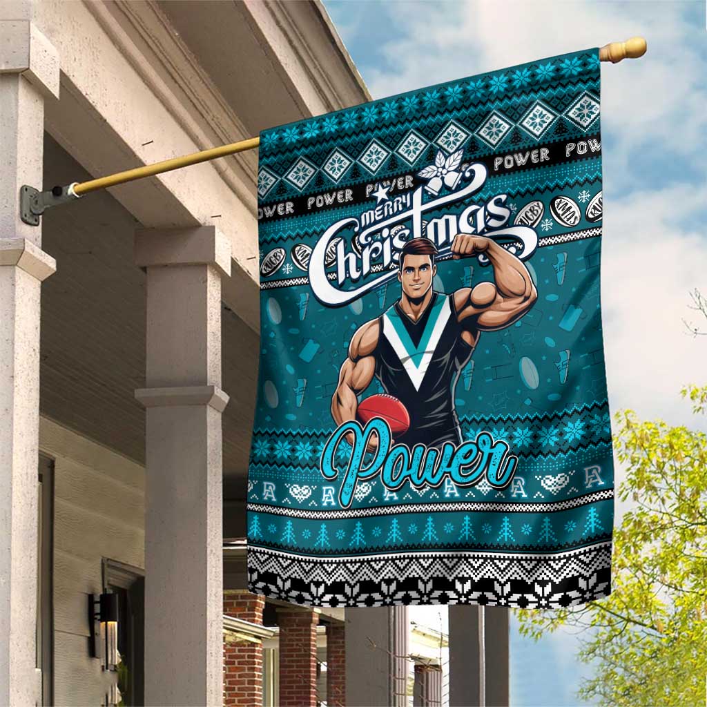 Power Football Xmas Garden Flag Australia AFL Mascot - Vibe Hoodie Shop