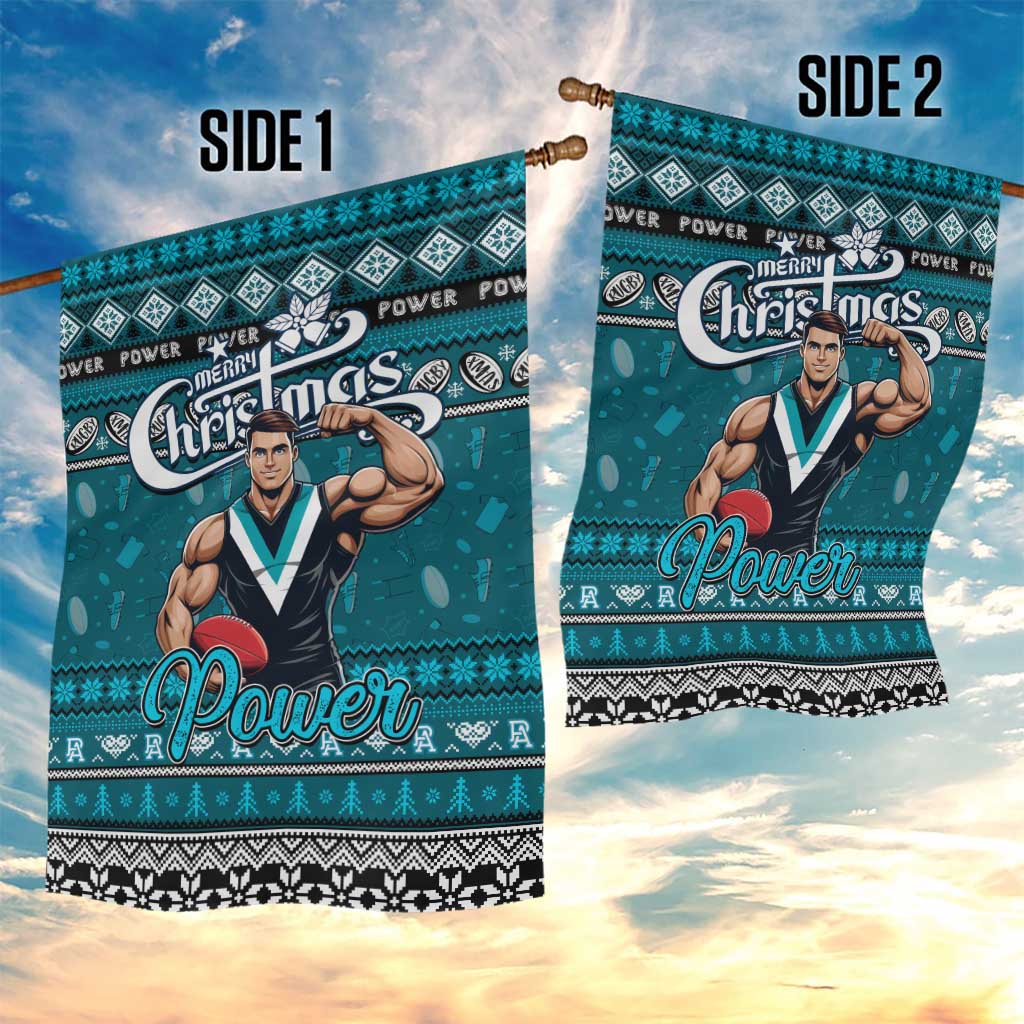 Power Football Xmas Garden Flag Australia AFL Mascot - Vibe Hoodie Shop