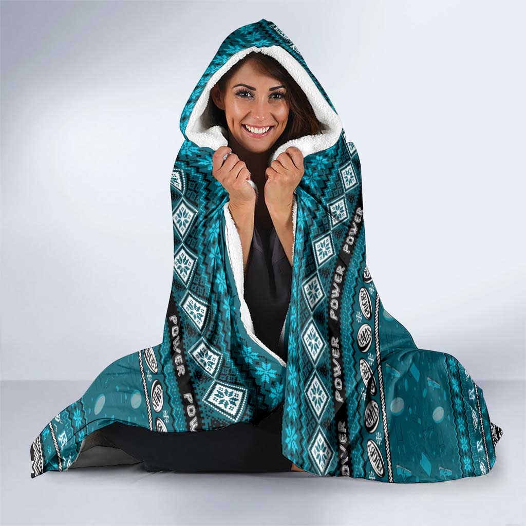 Power Football Xmas Hooded Blanket Australia AFL Mascot