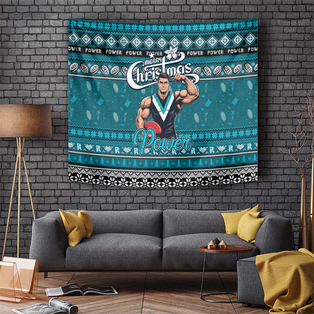 Power Football Xmas Tapestry Australia AFL Mascot - Vibe Hoodie Shop