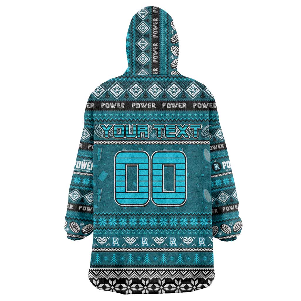 Personalized Power Football Xmas Wearable Blanket Hoodie Australia AFL Mascot - Vibe Hoodie Shop