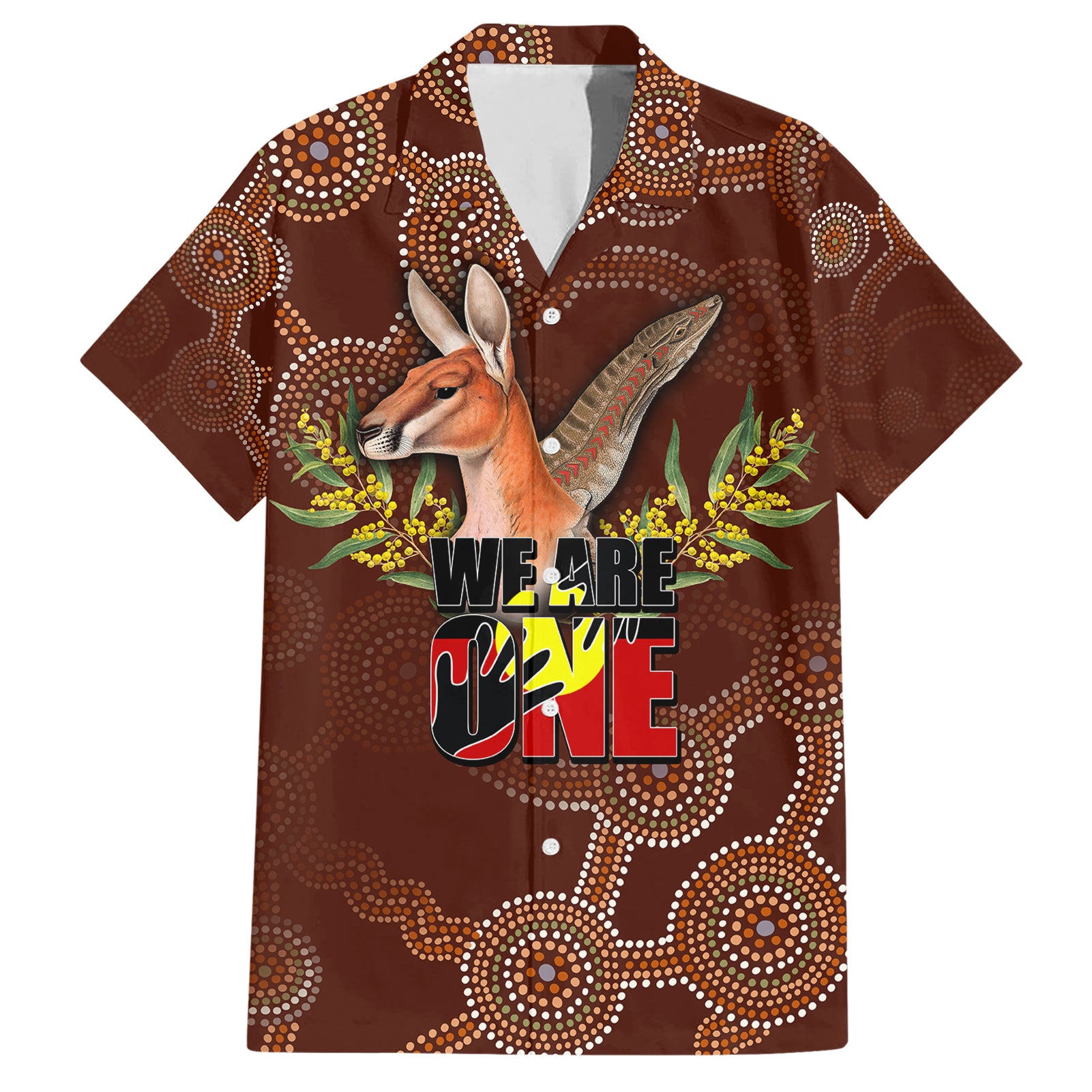 We Are One Koori and Australia Hawaiian Shirt Aboriginal Pattern - Vibe Hoodie Shop