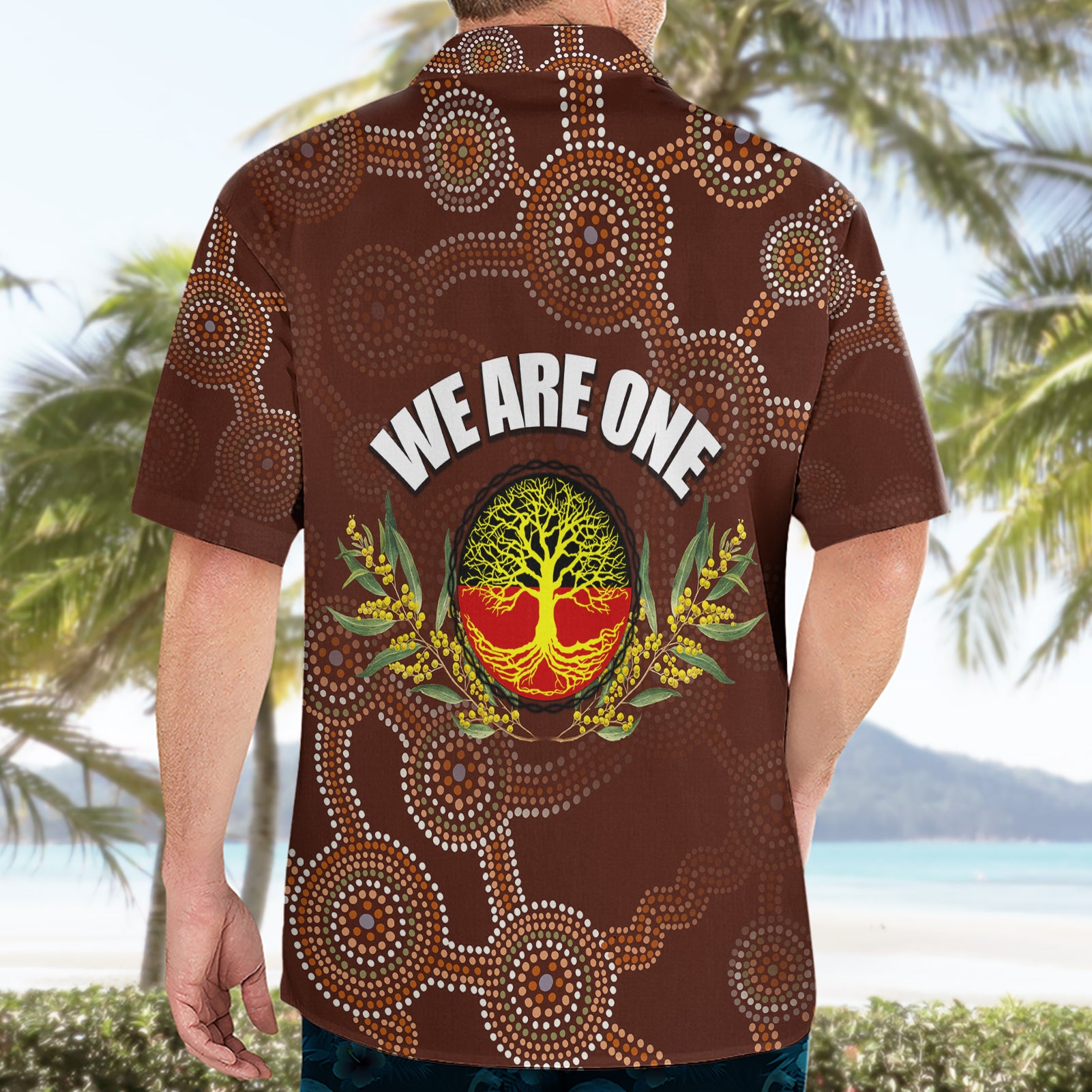 We Are One Koori and Australia Hawaiian Shirt Aboriginal Pattern - Vibe Hoodie Shop