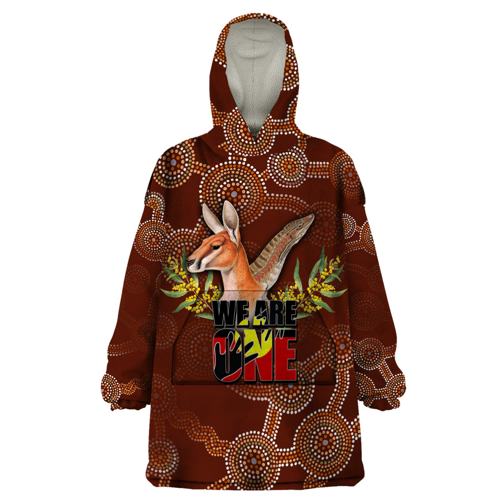 We Are One Koori and Australia Wearable Blanket Hoodie Aboriginal Pattern - Vibe Hoodie Shop