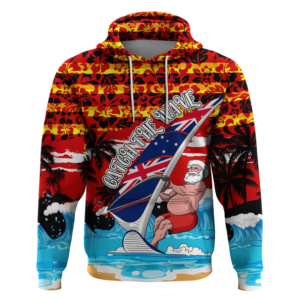 Australia Surfing Christmas Hoodie Catch The Wave - Vibe Hoodie Shop
