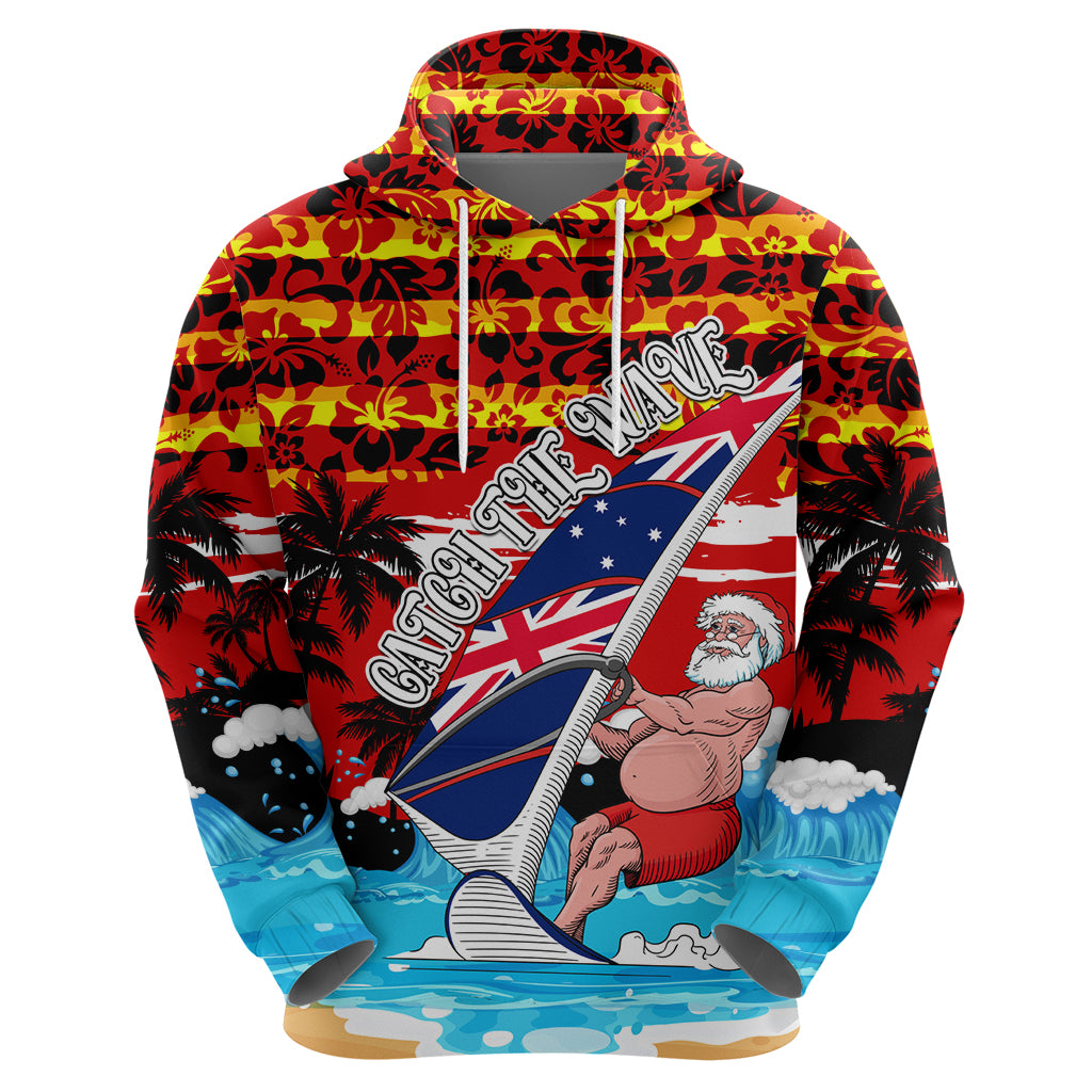 Australia Surfing Christmas Hoodie Catch The Wave - Vibe Hoodie Shop