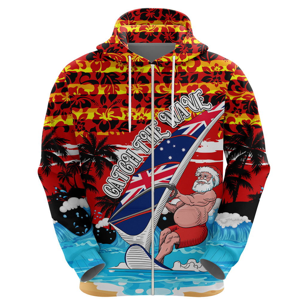Australia Surfing Christmas Hoodie Catch The Wave - Vibe Hoodie Shop