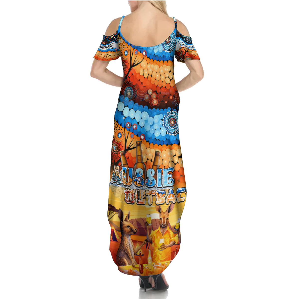 australia-kangaroo-aboriginal-camping-summer-maxi-dress-aussie-outback-camping-with-beer