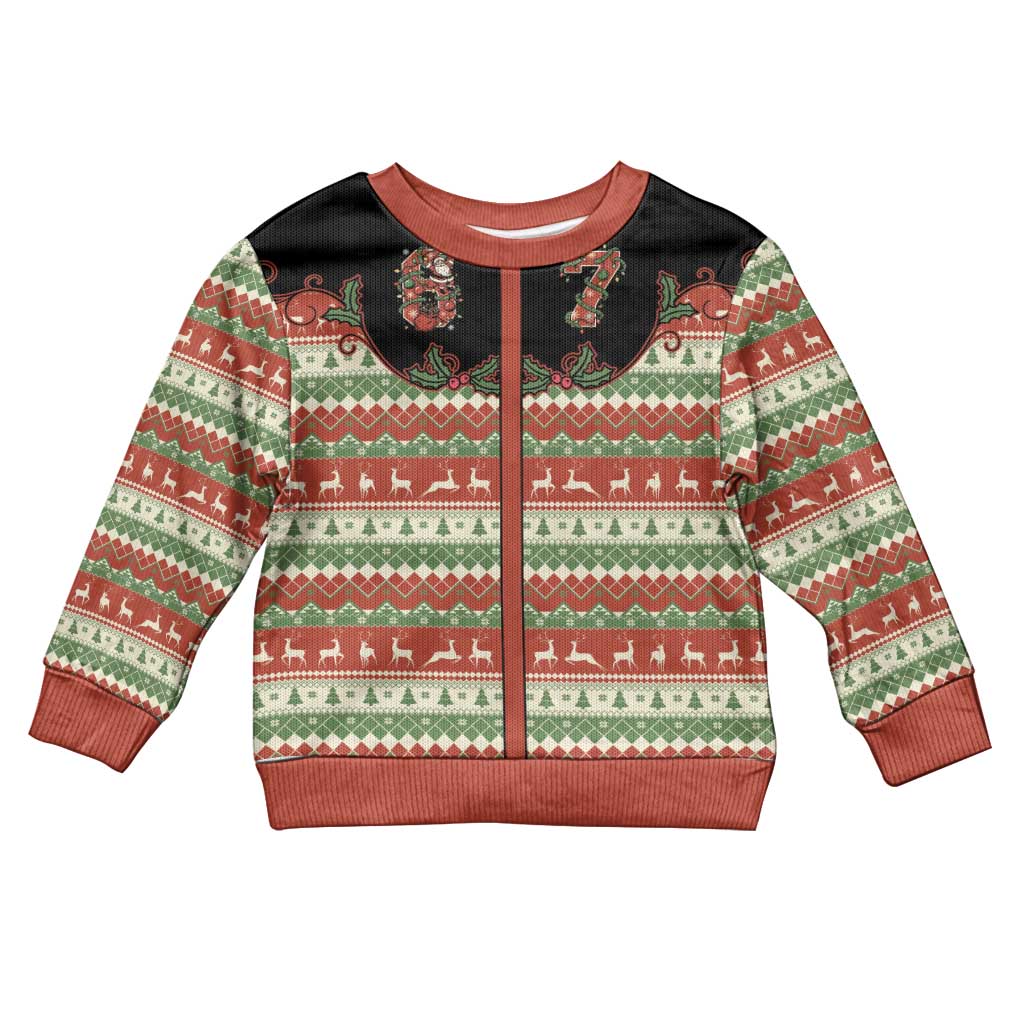 Western Yoke Kid Ugly Christmas Sweater Six Seven Christmas - Vibe Hoodie