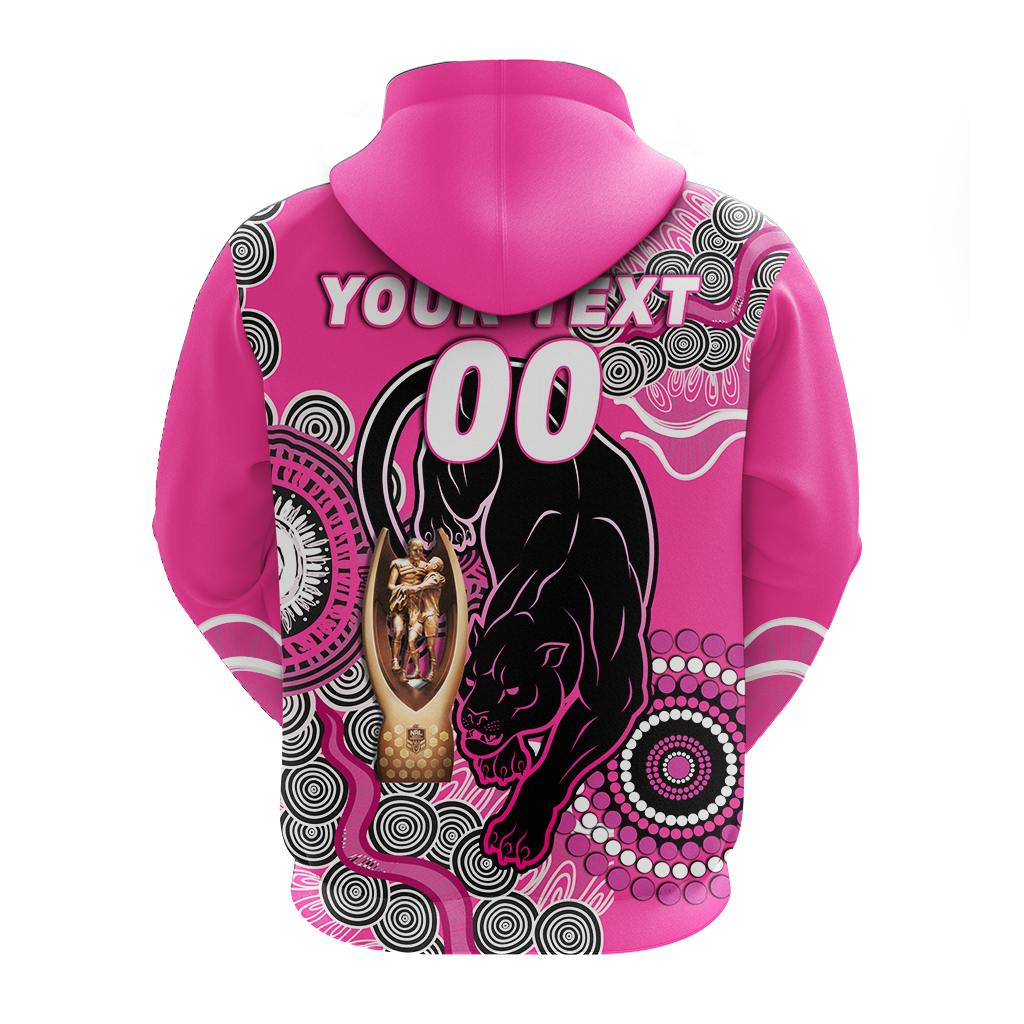 (Custom Personalised) Panthers Rugby Premiers 2022 Aboriginal Art Hoodie - LT12 - Vibe Hoodie Shop