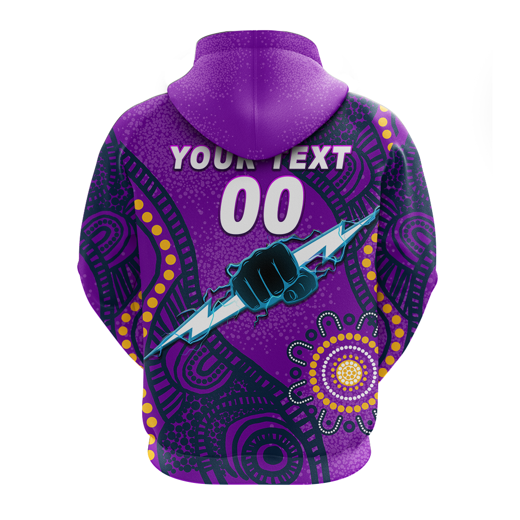 (Custom Personalised) Storm Rugby 2022 Aboriginal Art Hoodie - LT12 - Vibe Hoodie Shop