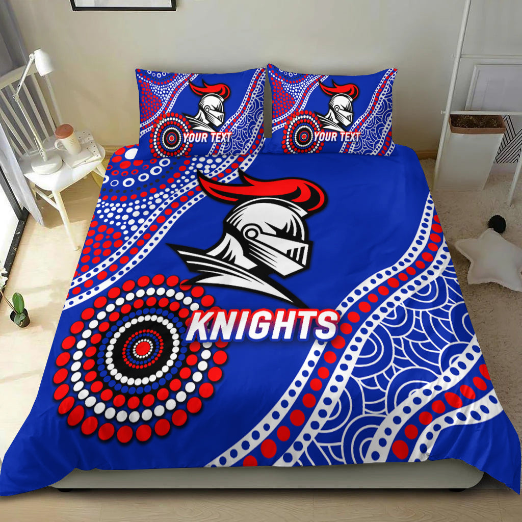 (Custom Personalised) Knights Rugby 2022 Aboriginal Art Bedding Set - - Vibe Hoodie Shop