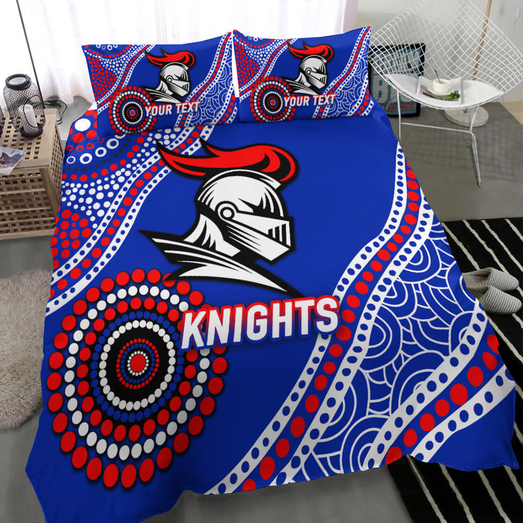 (Custom Personalised) Knights Rugby 2022 Aboriginal Art Bedding Set - - Vibe Hoodie Shop