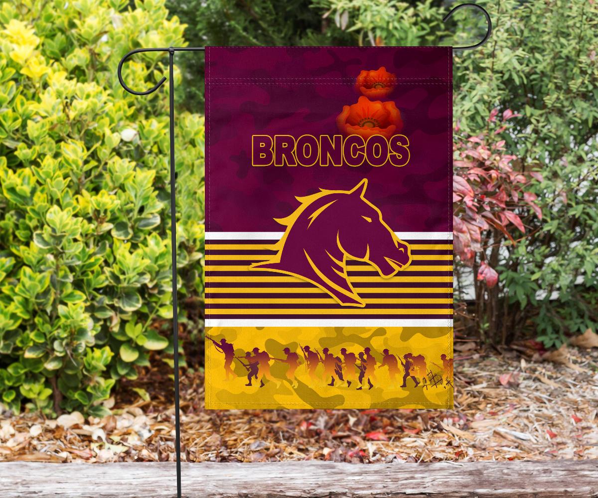 Brisbane Broncos Flag ANZAC Day Simple Style - Maroon - Vibe Hoodie Shop