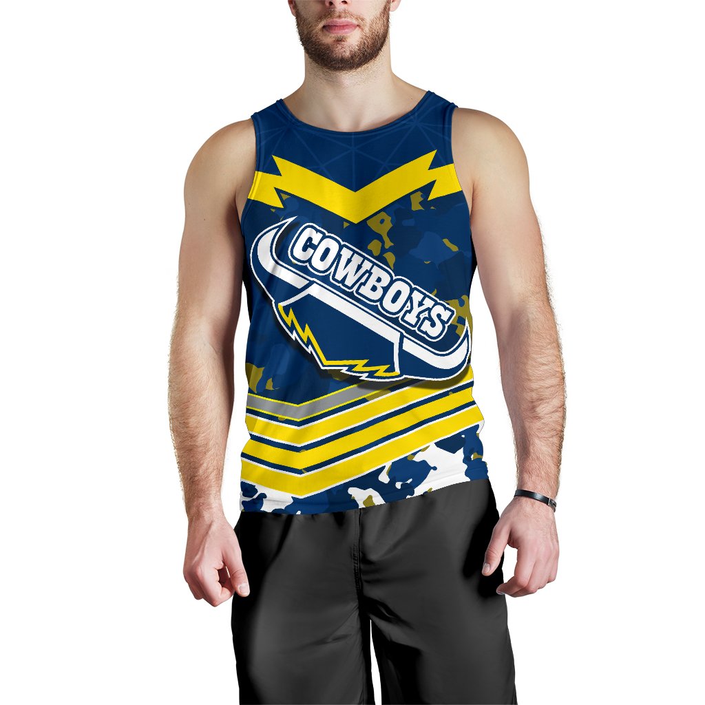Camouflage Cowboys ANZAC Men Tank Top North Queensland - Vibe Hoodie Shop