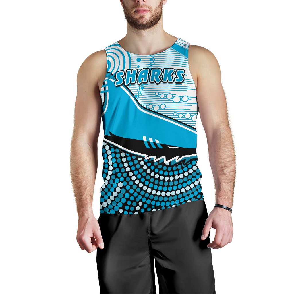 Sharks Men Tank Top Cronulla Indigenous Unique - Vibe Hoodie Shop