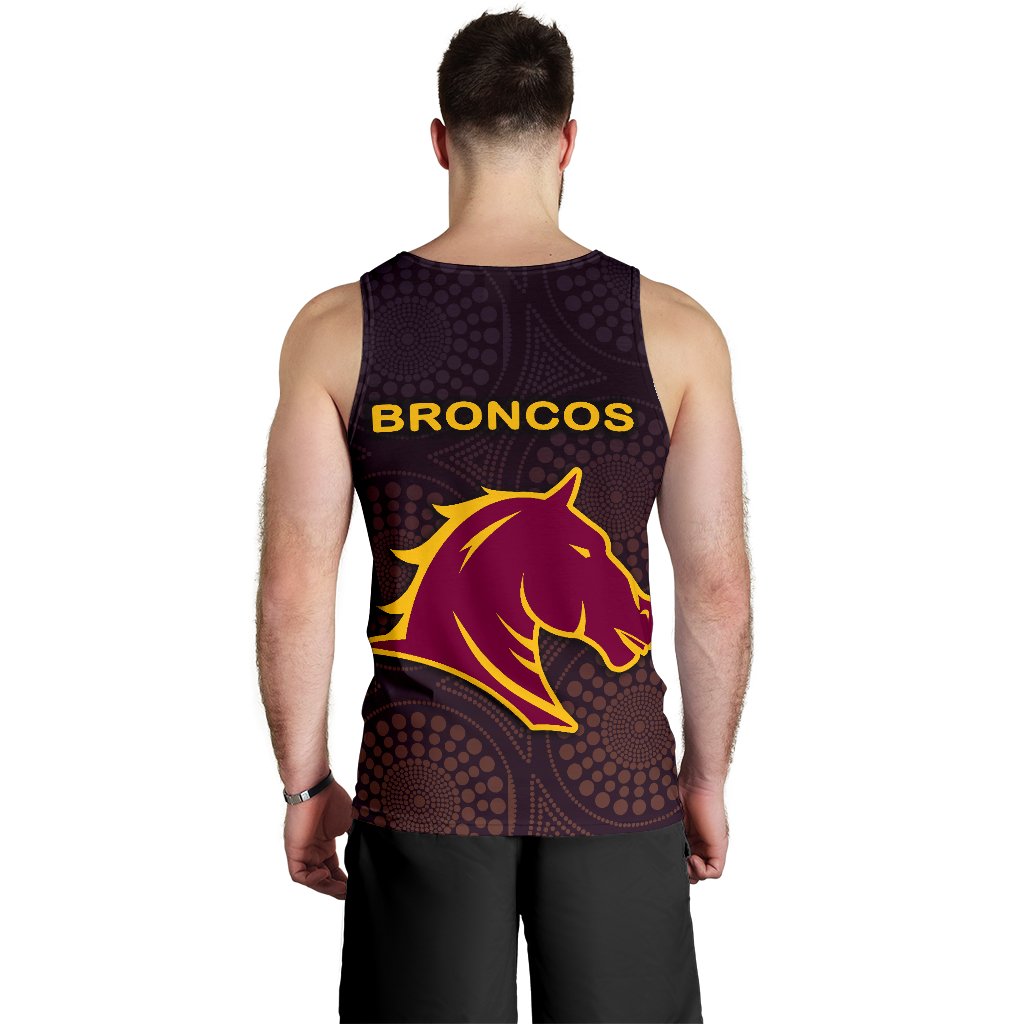 Brisbane Men Tank Top Broncos Simple Indigenous - Vibe Hoodie Shop