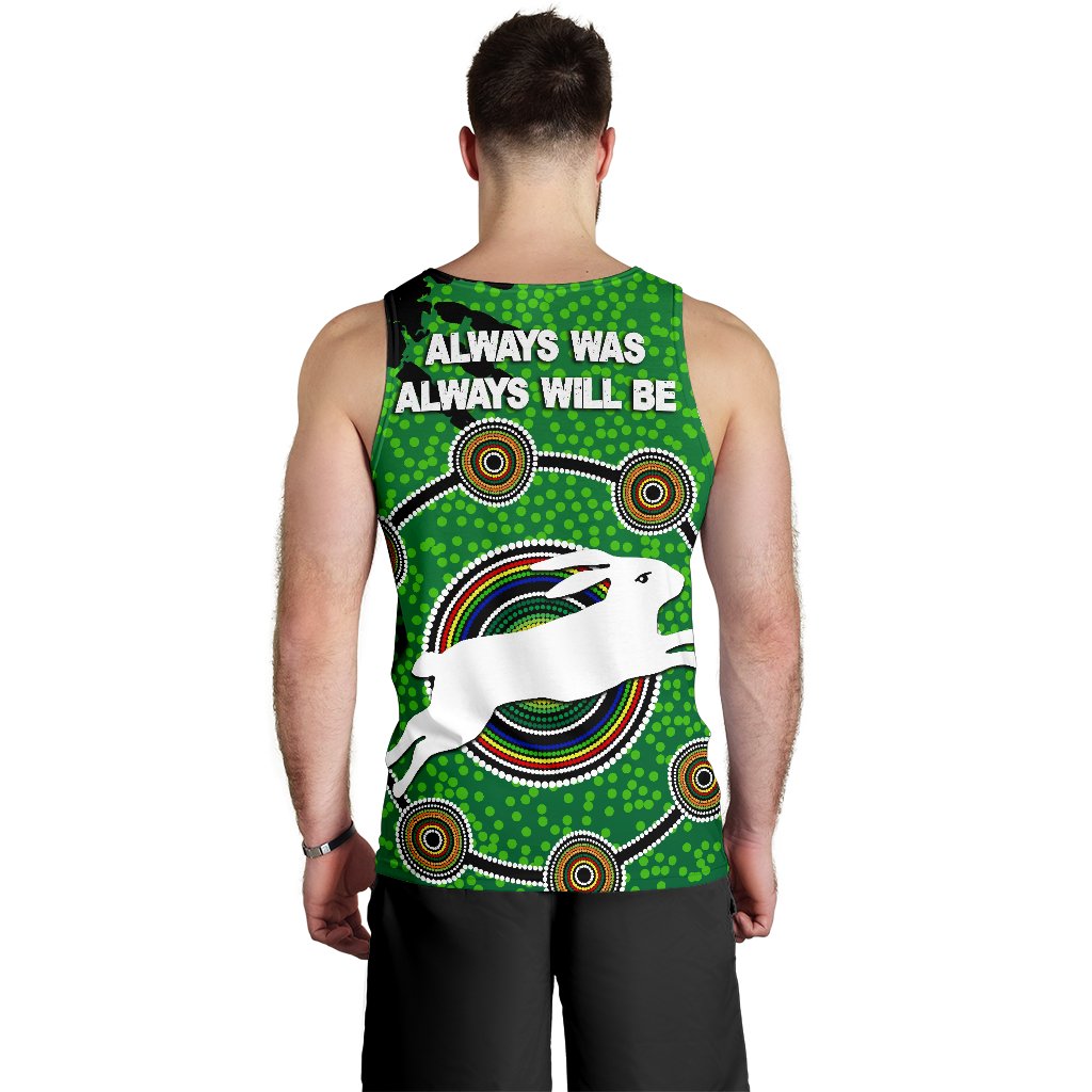 NAIDOC Rabbitohs Men Tank Top Aboriginal Vibes No.1 - Vibe Hoodie Shop