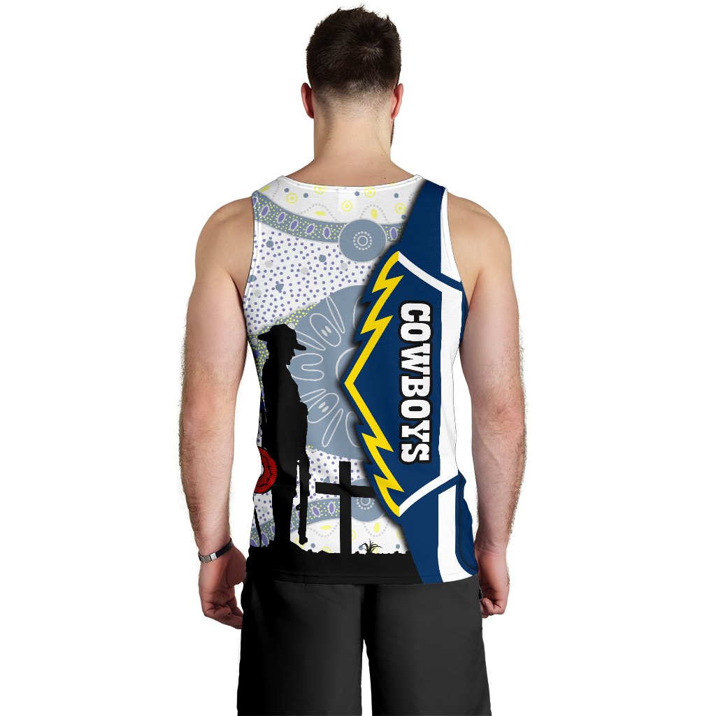 Cowboys Men's Tank Top North Aboriginal ANZAC Day - Vibe Hoodie Shop