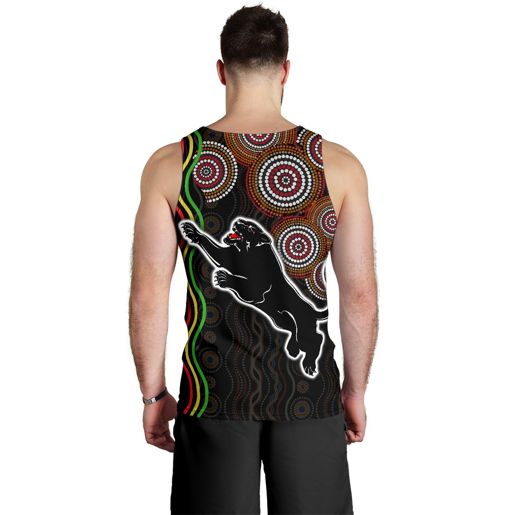 Panthers Black Men Tank Top Indigenous Penrith Version - Vibe Hoodie Shop