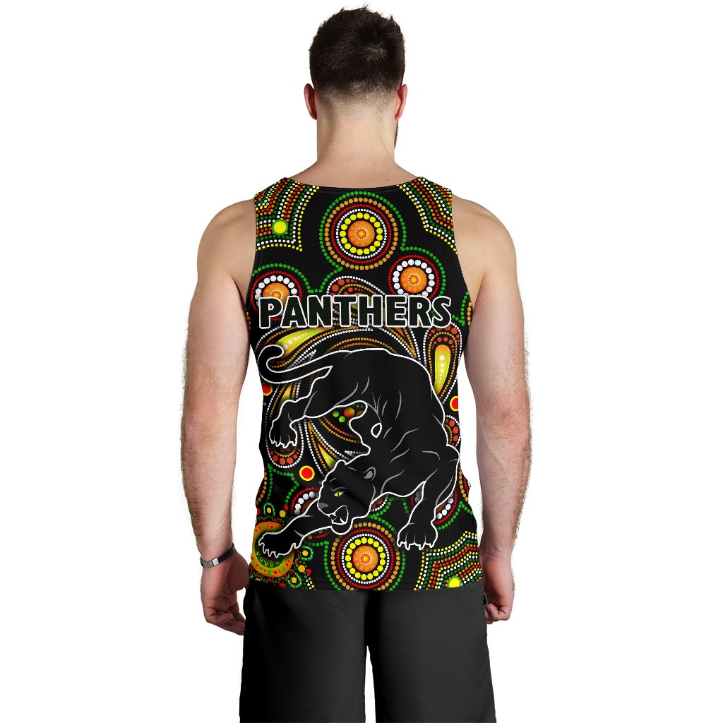 Penrith Men Tank Top Panthers Indigenous Vibes - Vibe Hoodie Shop