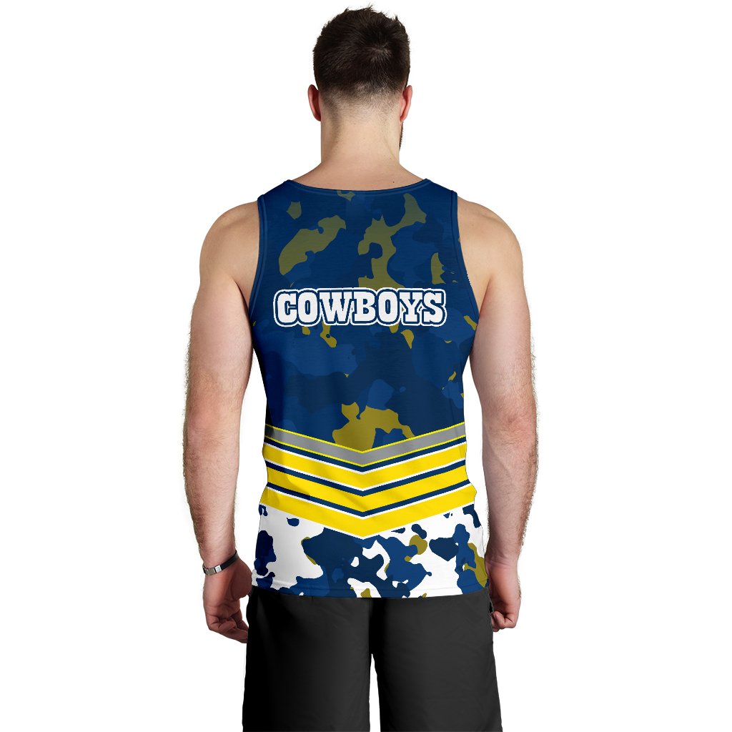 Camouflage Cowboys ANZAC Men Tank Top North Queensland - Vibe Hoodie Shop