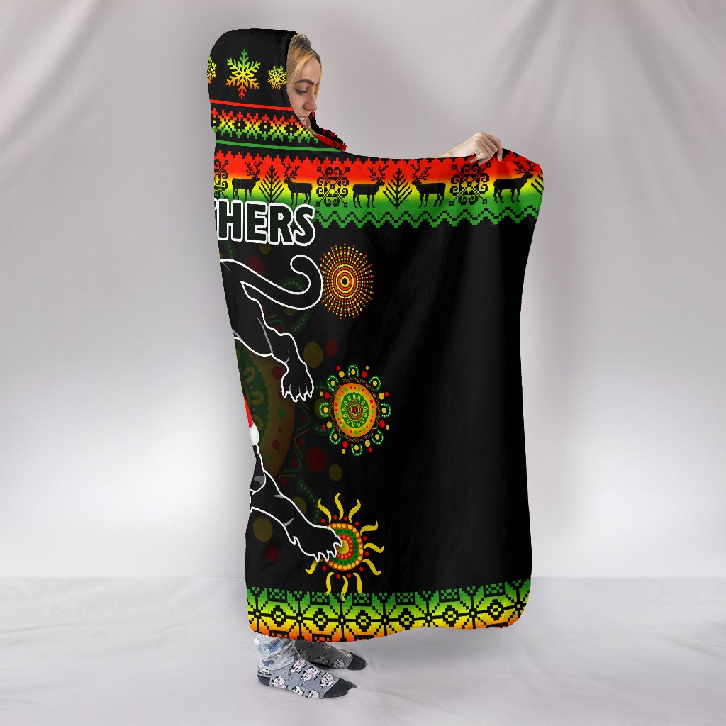penrith-panthers-christmas-hooded-blanket-indigenous