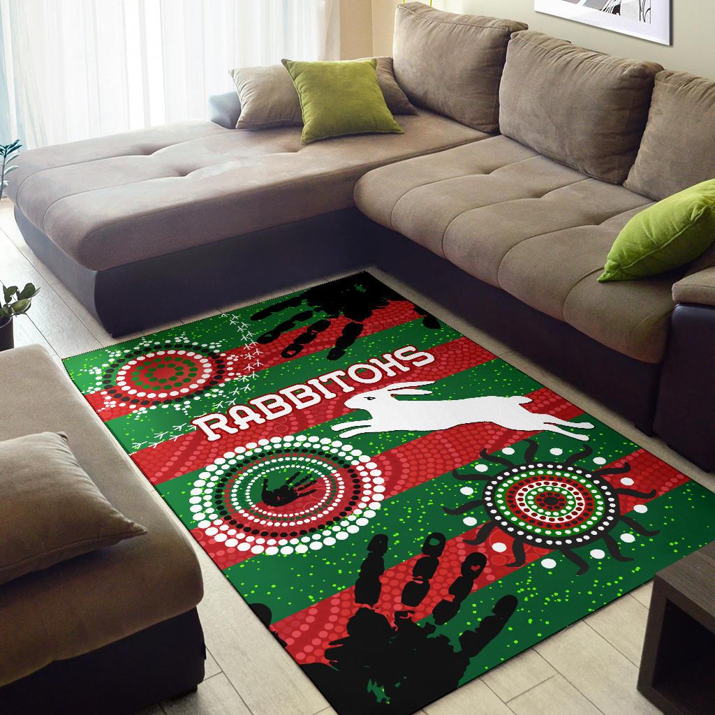 South Sydney Rabbitohs Indigenous Area Rug Country Style No.1 - Vibe Hoodie Shop