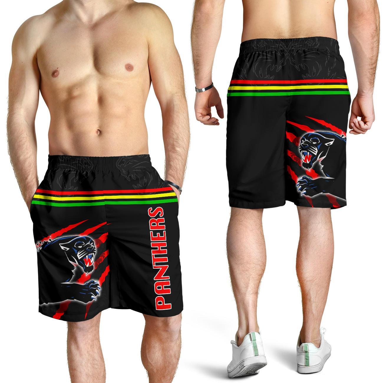 Panthers All Over Print Men's Shorts Claws - Vibe Hoodie Shop