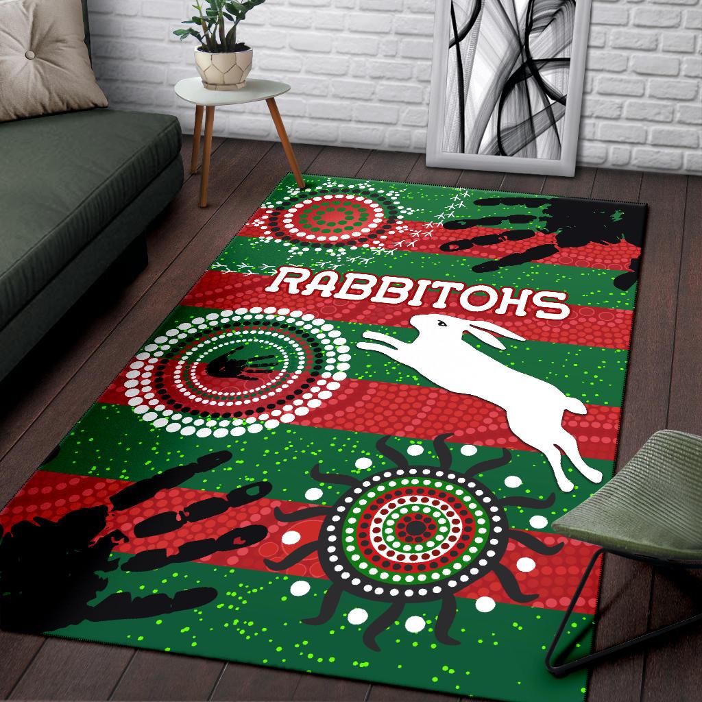 South Sydney Rabbitohs Indigenous Area Rug Country Style No.1 - Vibe Hoodie Shop