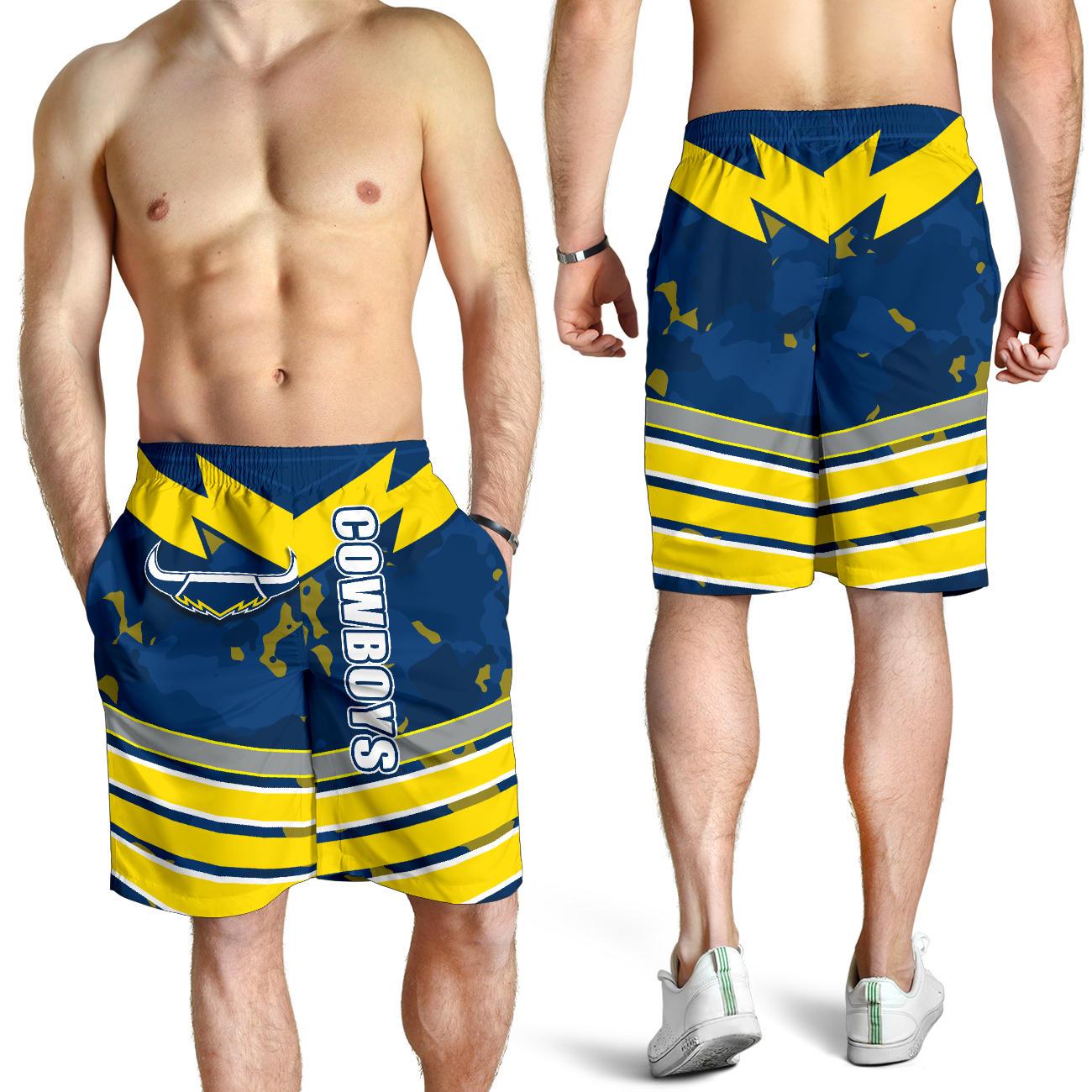 Camouflage Cowboys ANZAC Men Shorts North Queensland - Vibe Hoodie Shop