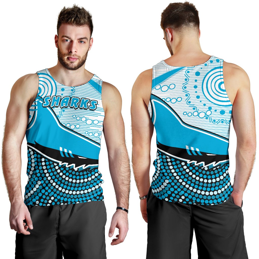 Sharks Men Tank Top Cronulla Indigenous Unique - Vibe Hoodie Shop