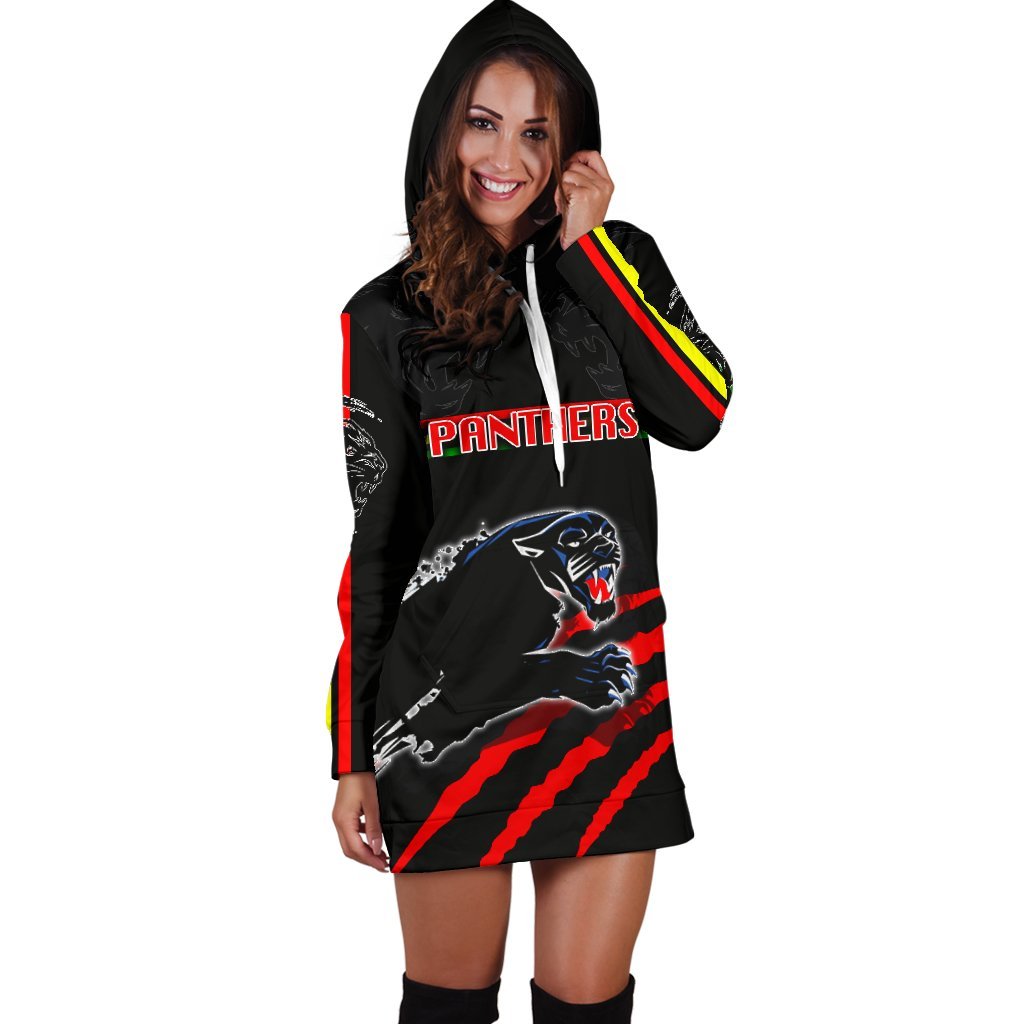 Panthers Women's Hoodie Dress Claws - Vibe Hoodie Shop