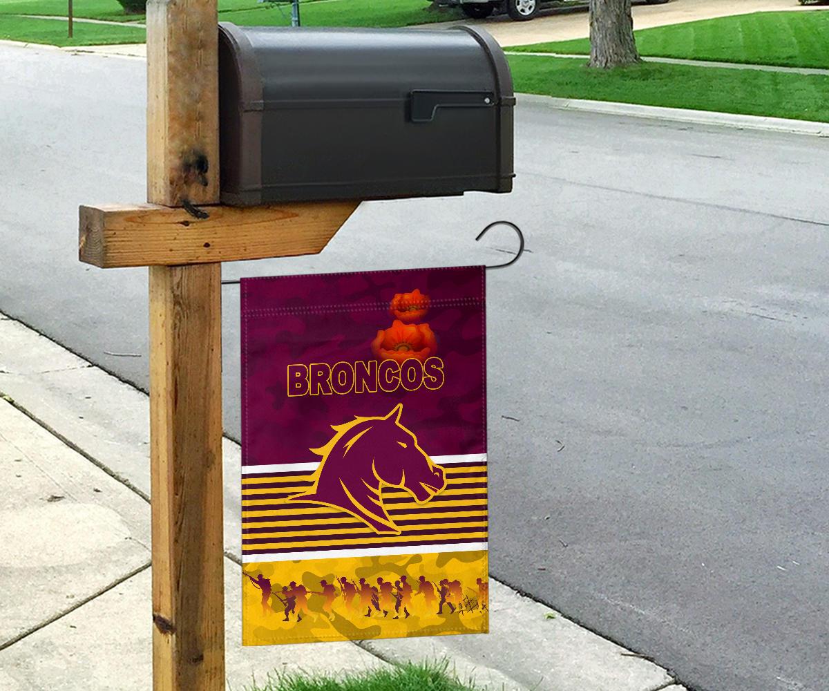 Brisbane Broncos Flag ANZAC Day Simple Style - Maroon - Vibe Hoodie Shop