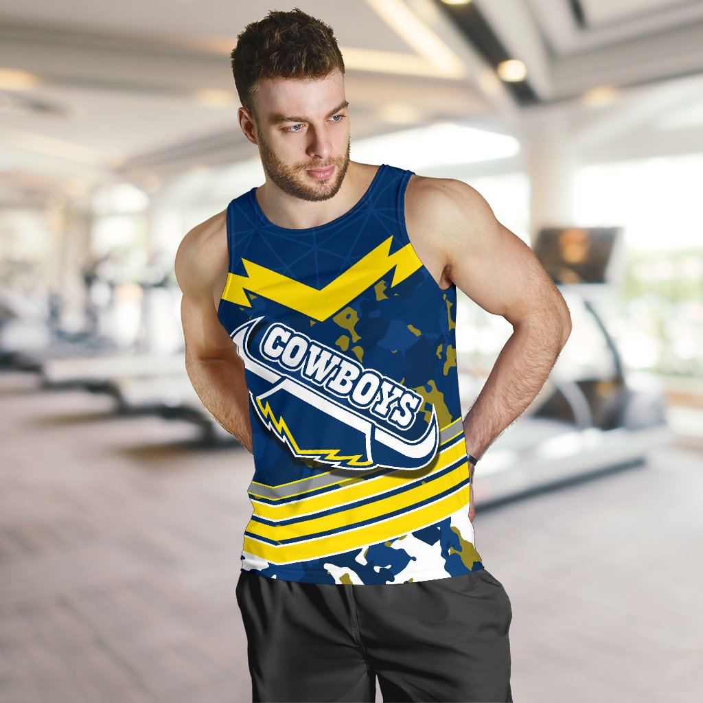 Camouflage Cowboys ANZAC Men Tank Top North Queensland - Vibe Hoodie Shop
