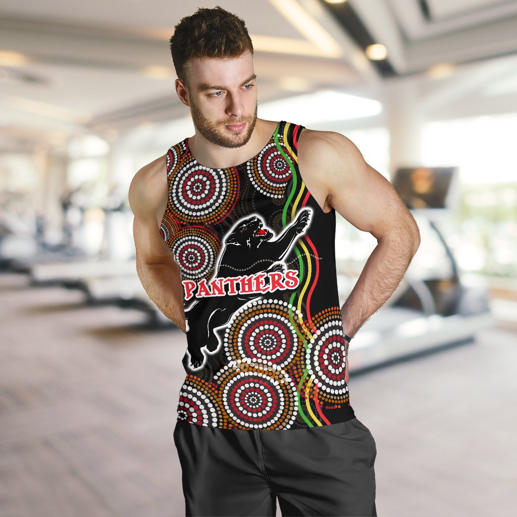 Panthers Black Men Tank Top Indigenous Penrith Version - Vibe Hoodie Shop