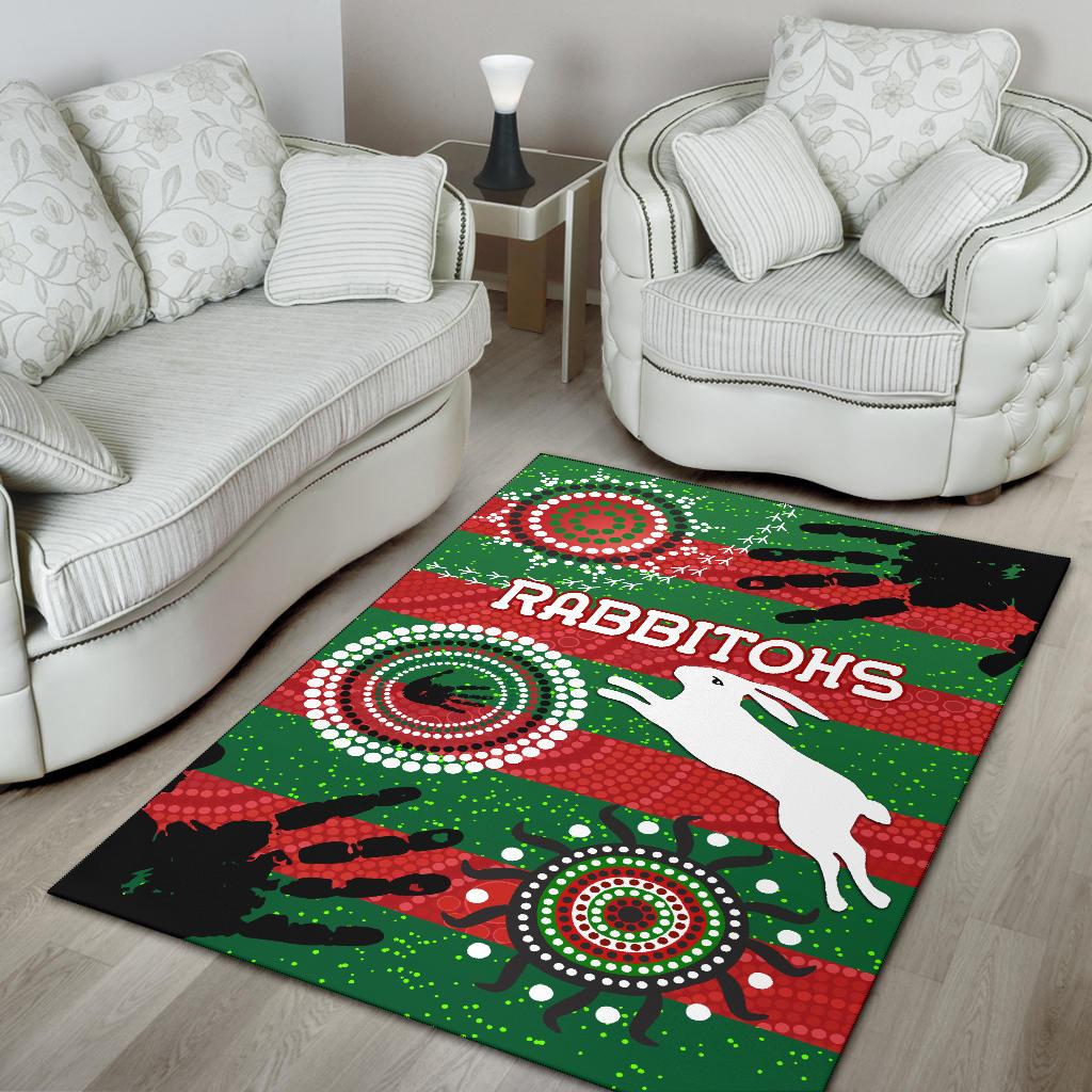 South Sydney Rabbitohs Indigenous Area Rug Country Style No.1 - Vibe Hoodie Shop