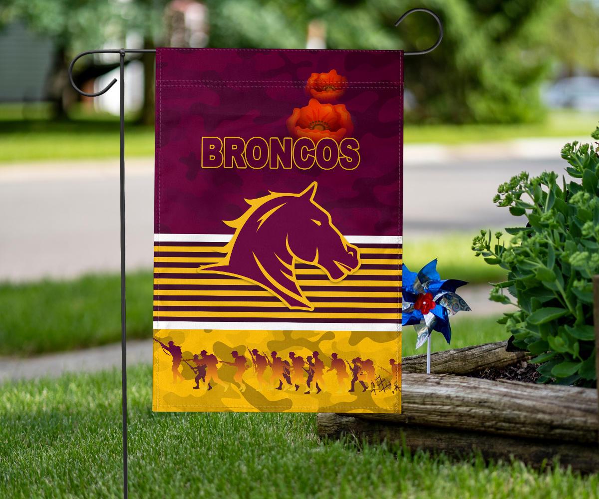 Brisbane Broncos Flag ANZAC Day Simple Style - Maroon - Vibe Hoodie Shop