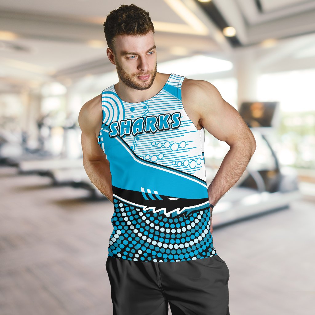 Sharks Men Tank Top Cronulla Indigenous Unique - Vibe Hoodie Shop