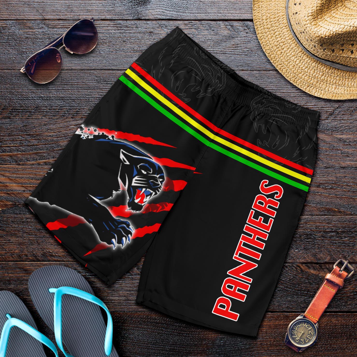 Panthers All Over Print Men's Shorts Claws - Vibe Hoodie Shop